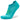 This is a turquoise athletic sock with yellow text lying on a white background.