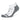 A sock features a builtin foot sensor in a white and gray design on a white background