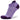 A purple and black athletic sock supporting foot compression on a white background.